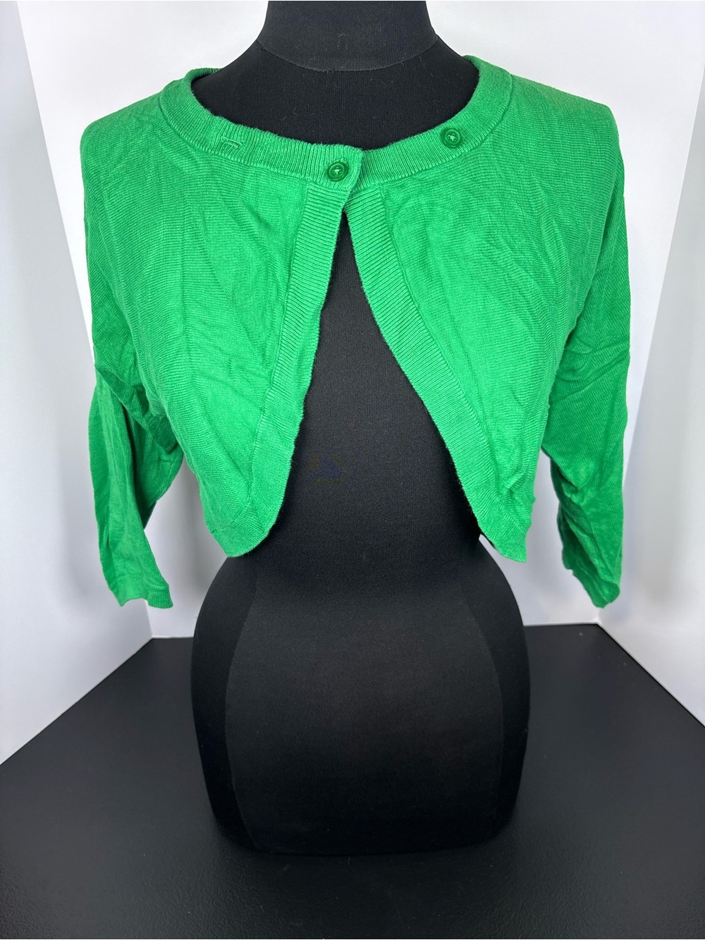 CAbi Bright Green Cropped Cardigan